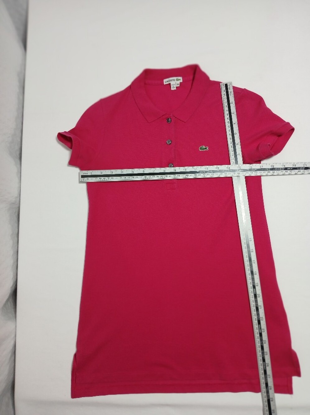 Ladies Lacoste Slim Fit Stretch Polo Shirt. Size 38. (M) - Picture 3 of 8
